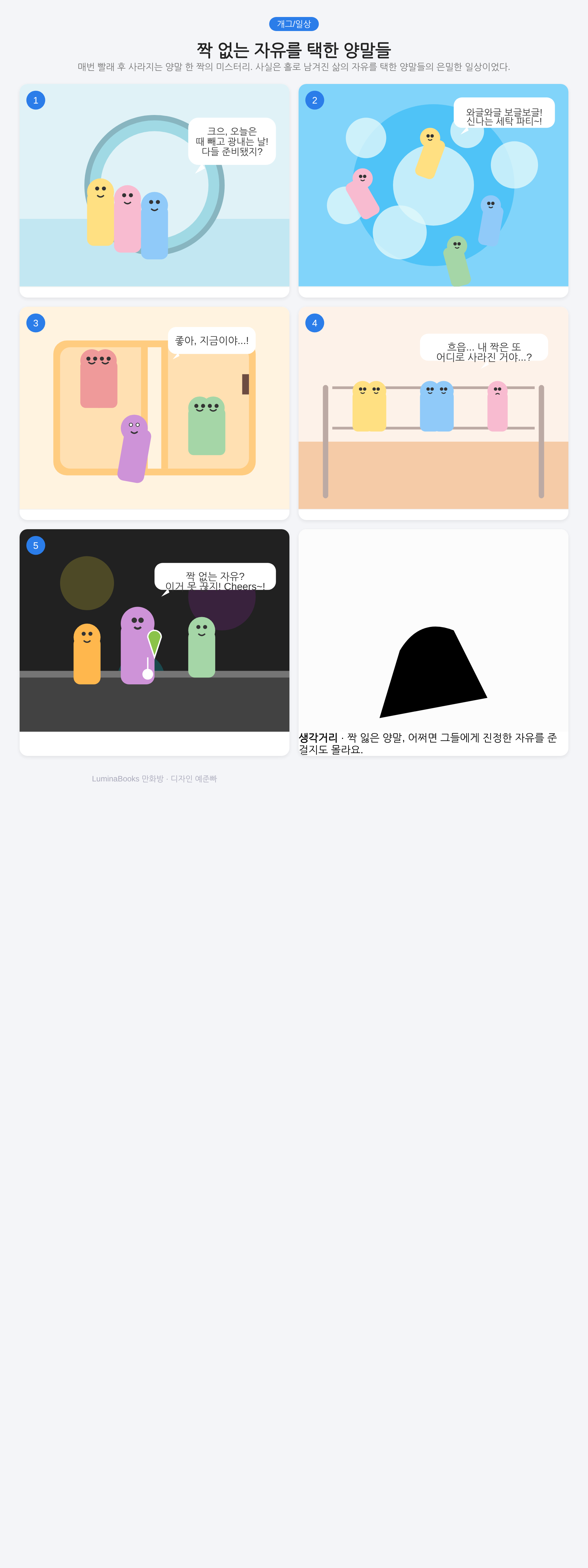 짝 없는 자유를 택한 양말들